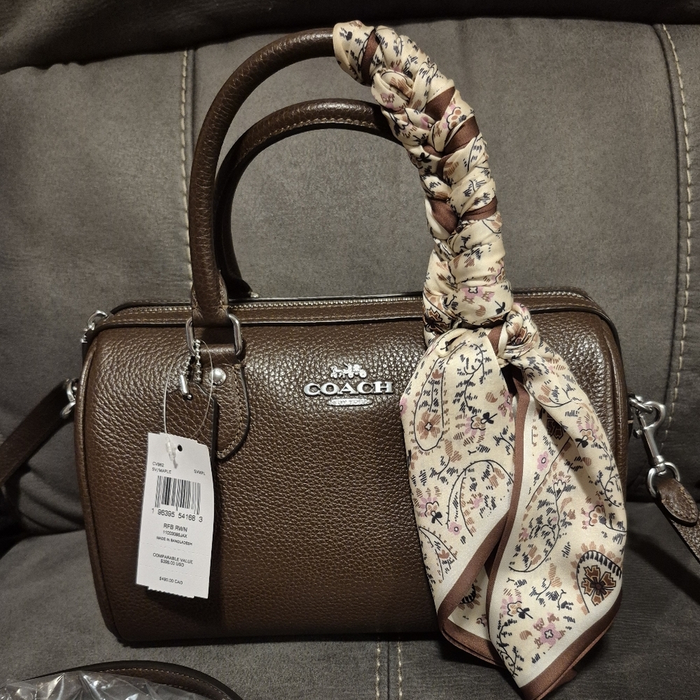 Coach Rowan Silver Maple NWT